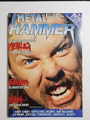 Metal Hammer #8 1994 Metallica Pantera Venom In German  Posters Intact • $9.74