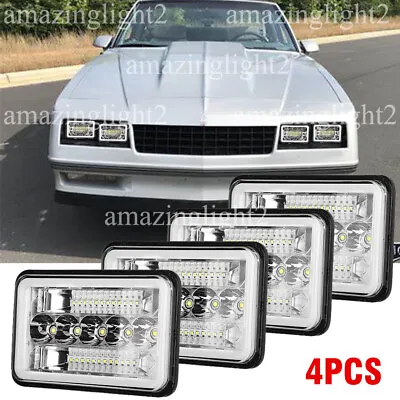 4PCS 4x6  LED Headlights DRL Hi/Lo Beam Fit 1980-1988 Chevrolet Monte Carlo SS • $56.96