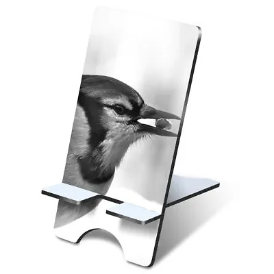 1x 3mm MDF Phone Stand BW - Blue Jay Bird Small Garden Birds #37529 • £5.99