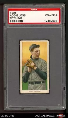 1909 T206 Addie Joss Pitching Naps (Indians) HOF VARIATION PSA 4 - VG/EX • $1510