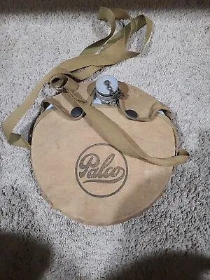 Vintage Palco Aluminum Canteen 2 Quart Military Camping With Crossbody Canvas • $25.99