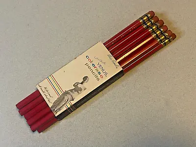 Vintage 11 VENUS Col-erase 1277 Carmine Red Pencils Unused With Original Box • $11.99