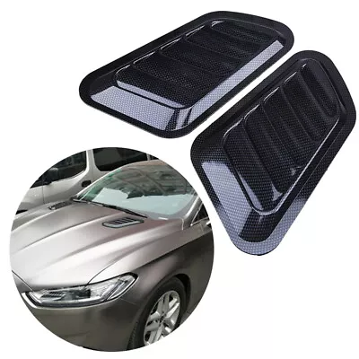 Carbon Fiber Air Flow Fender Intake Hood Scoop Vent Bonnet Cover Decorative • $20.11