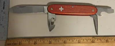 Victorinox Pioneer Pre ‘84 Red Alox Silver Swiss Army Knife • $125