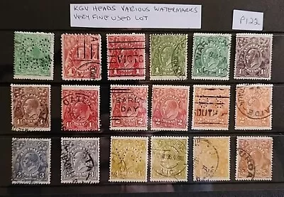 KGV Heads Various Watermarks Very Fine Used Stamps P122 • $7.50