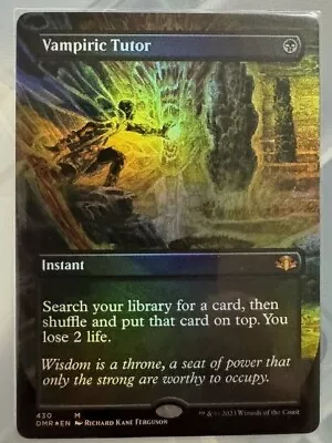 Vampiric Tutor *Foil* *Borderless* Dominaria Remastered #430 MTG • $60