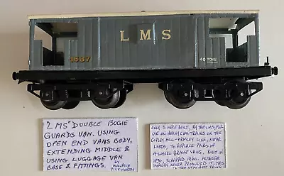 O Gauge Lms Double Bogie Guards Van - Made Using Open End Vans See Pics For Info • £24.50