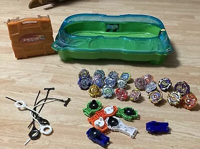 Hasbro BeyBlade Metal Fury Mixed Pieces W/ Metal Fury Carrying Cases And Arena • $75