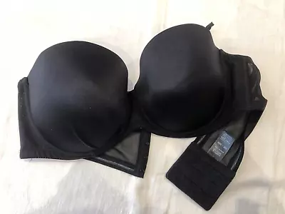 M&S Bra Black Bandeau Padded Strapless Size 38 B • £4.50