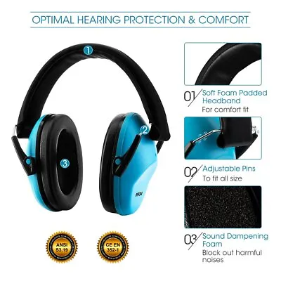 Mpow Kids Ear Protection Noise Cancelling Headphones Baby Ear Defenders UK • £11.99