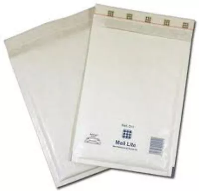 100x Small Mail Lite Envelopes A000 110x160mm White Bubble Protected Mailers • £15.28