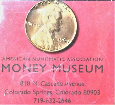 1964 P Lincoln Memorial Penny Cent MONEY MUSEUM • $5.99