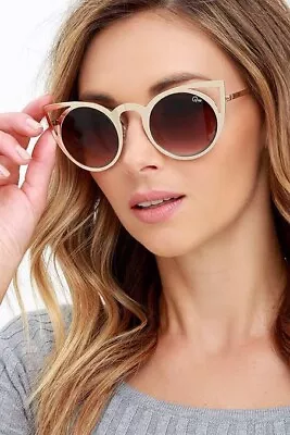 Quay Australia | Women’s Invader Sunglasses | Gold/Brown • $50