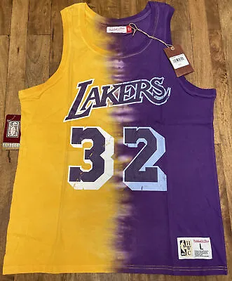 Mitchell & Ness Men's Los Angeles Lakers Magic Johnson #32 Tie Dye Tank Large • $35.96