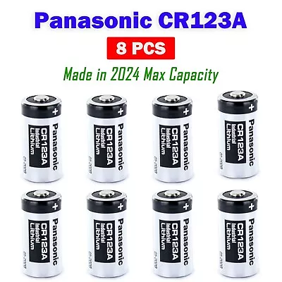 8X  Panasonic CR123A Industrial 3V Lithium Battery DL123A EL123A For Arlo Camera • $27.99