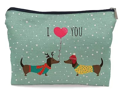 Ayxvt Dachshund Gifts Valentines Day Makeup Bag Dachshund Gifts Valentines D... • $19.21