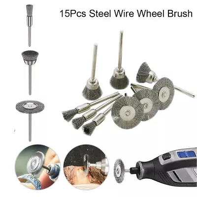 30x Stainless Steel Wire Brush For Dremel Tool Rotary Die Grinder Removal Wheel • $16.71