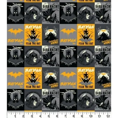 100% Cotton Fabric Camelot Batman Poster Collage • £1.50