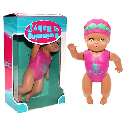 Baby Wind Up Bath Toys Realistic Girls New Born Waterproof Swimming Doll Toys • £10.14