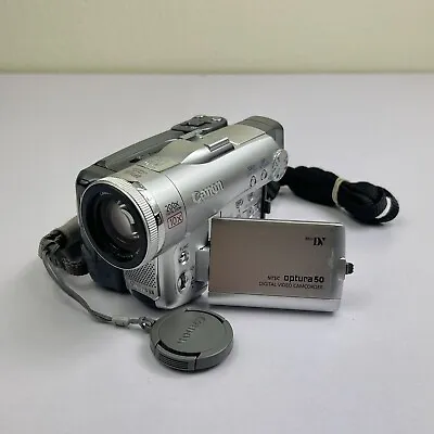 Canon Optura 50 Digital Video Camcorder Mini DV 200x Zoom No Battery Tested • $64.99