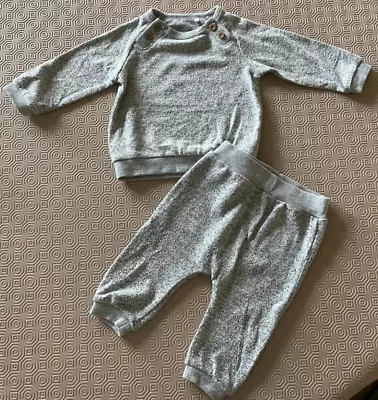 Tu Baby Boys Fleece Trouser Suit Age 3-6 Months Ex Cond • £2.50