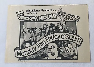1977 KTVK Tv Ad ~ THE NEW MICKEY MOUSE CLUB • $6.99