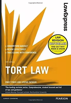 Law Express: Tort Law (Revision Guide) By Fafinski Stefan Book The Cheap Fast • £4.49