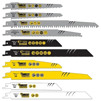 SabreCut Reciprocating Wood Metal Saw Blades For Bosch Dewalt Milwaukee Makita • £2.49