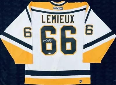 Mario LEMIEUX Signed Pittsburgh Penguins Vintage CCM Jersey *RARE* • $3499