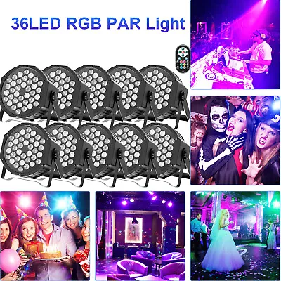 108W RGB 36 LED Stage PAR Lighting DMX Beam Party DJ Disco Lights Remote • $112.79