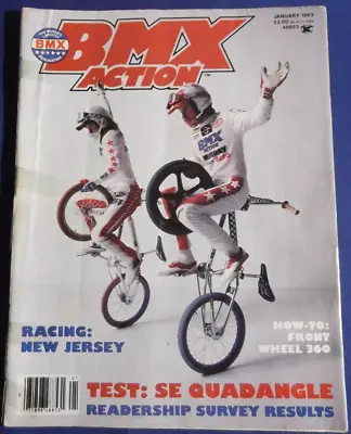 Bmx Action Magazine-jan 1983-tinker Juarez-berm Warfare-pro Tec Aba-quadangle • $48