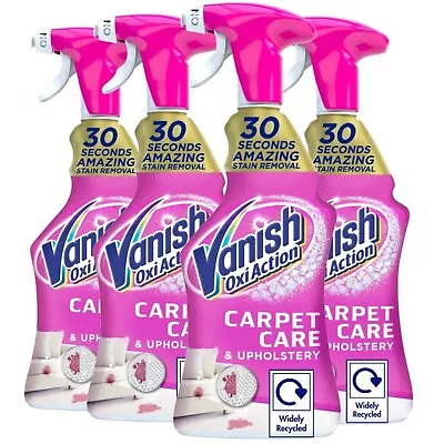 4 X Vanish Gold Oxi Action Carpet Cleaner & Odour Stain Remover Spray 500ml • £22.49
