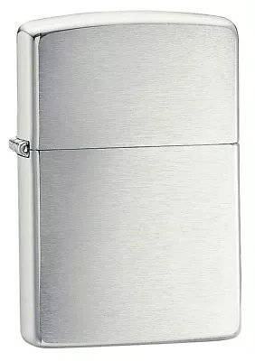 New ZIPPO Windproof Lighter 200 Brushed Finish Chrome Silver Genuine • $40.99