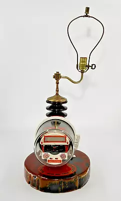 Vintage Florida Power Light Co Insulator Clock Power Meter Lamp Steampunk • $748.65