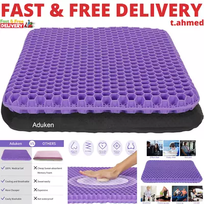 Aduken Gel Seat Cushion Office Chair Seat Cushion Cooling Egg Seat Cushion Chai • $48.99