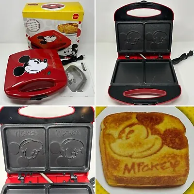 Disney Mickey Mouse French Toast Hot Sandwich Maker Grill DCM-5  ✅TESTED WORKS! • $25.49