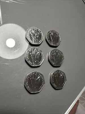 6 Circulated Beatrix Potter 50p 'The Tailor Of Gloucester' 2018 Collectible Gift • £13.50