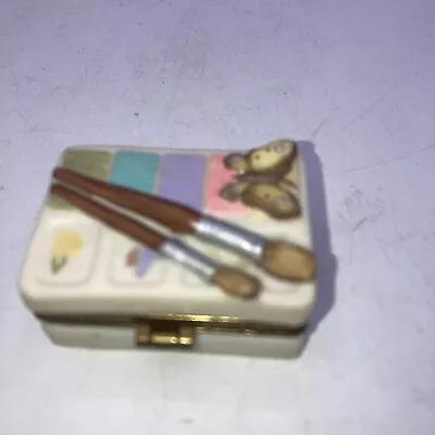 Vintage 1999 M. Bastin Trinket Box Artist Paints • $17.50