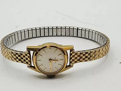 VTG Omega Swiss Made Gold Plated 20 Microns Wrist Watch RUNS • $9.99