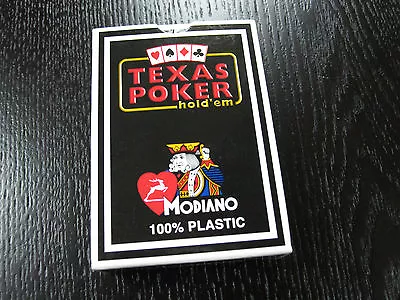 Modiano Plastic Playing Card Deck TEXAS POKER HOLD EM BLUE Made In Italy New • $11.99