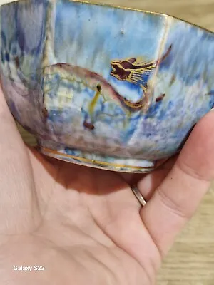 Wedgwood FAIRYLAND LUSTRE Small BOWL Decorated DRAGONS - 10cms - Damaged REGLUED • £50