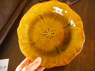 1880s ? English Minton Majolica Green Chartreuse Plate Leaves Leaf One Color  • $95