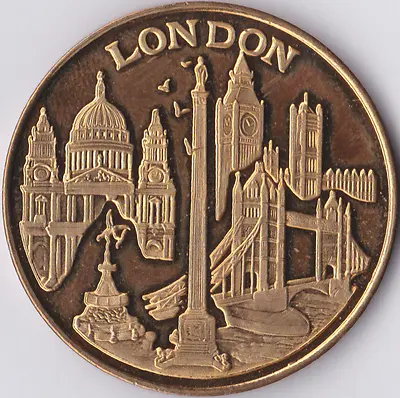 London City Of London Crest Nelson Big Ben Proof Like Medallion Coin AA17 • £14.95
