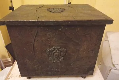 Arts And Crafts Repousse Copper iron   Coal Or Log Box On Wheels Fire Side  • £145