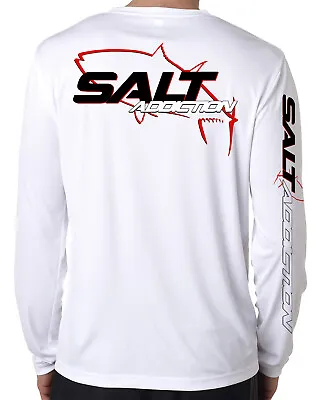 Salt Addiction T Shirt Long Sleeve Microfiber Saltwater Fishing Moisture Wicking • $28.49