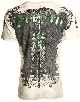 Archaic By Affliction Men's T-Shirt Lustrous Wings Cross Biker • $24.95