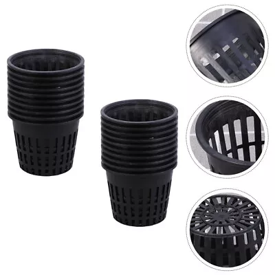  20 Pcs Hydroponic Net Cup Nursery Plant Container Black Garden Pots Mini Orchid • $13.25