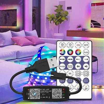 WS2812B WS2811 SPI Music Remote Bluetooth USB Controller Pixel LED Strip Light • $3.29