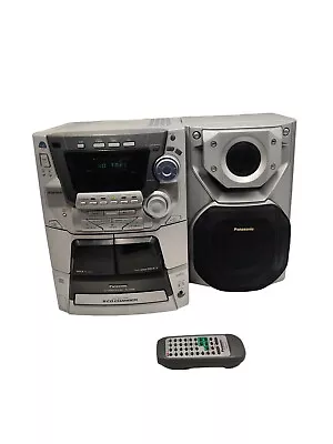 Panasonic SA-AK66 5 CD Changer/Dual Cassette Deck Stereo Receiver • $89.99