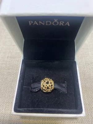 £250 • Buy Pandora 14ct Gold RARE Retired Open Hearts Charm
